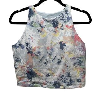 Old Navy Power Chill Blue Floral Sports Bra